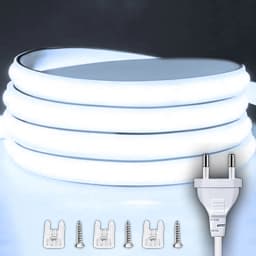 1M-30M COB LED Strip Light Super Bright 220V Led Strip Lights Outdoor Lamp Waterproof Flexible Ribbon Tape With EU Plug