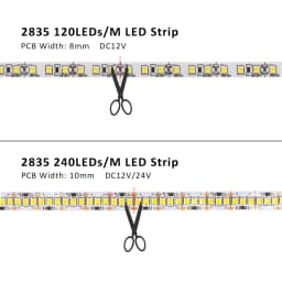 MJJC 5M 12V LED Strip SMD 2835 LED Tape 120LED/M 240LED/M Ice Blue Warm Cool White Flexible Strip Ribbon Home Decor Light