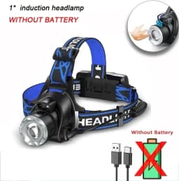 Powerful LED Headlamp 18650 Battery USB Rechargeable Headlight Zoomable Waterproof Head Flashlight for Camping Fishing Outdoor