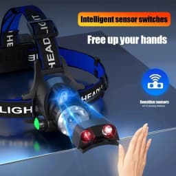 Powerful LED Headlamp 18650 Battery USB Rechargeable Headlight Zoomable Waterproof Head Flashlight for Camping Fishing Outdoor