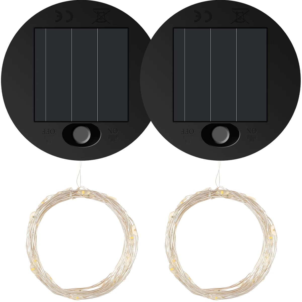 4/2pc Solar Lantern Light Replacement Top LED Solar Panel Lantern Lid Solar Lights Replacement Part For Outdoor Hanging Lanterns