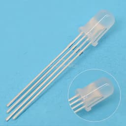10Pcs Min F5 5mm Round 4pin Diffused Light Bead RGB Tri-Color Common Cathode Red Green Blue Emitting Diodes Bulb Bright LED Lamp