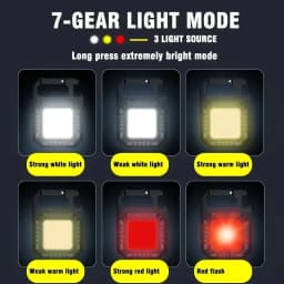 30PCS Mini LED Keychain Flashlight Multifunctional Portable Pocket COB Camping Light USB Charging Work Lights Fishing Lanterna