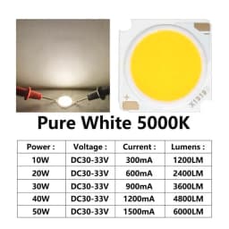 10pcs 1919 10W 20W 30W 40W LED COB Chip Light-emitting Diode Imported Bridgelux Crystal Chip DC30-33V DIY Downlight Panel Light