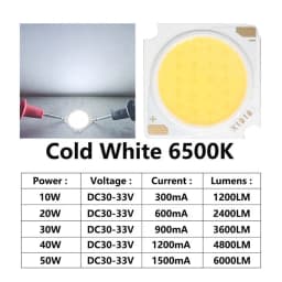 10pcs 1919 10W 20W 30W 40W LED COB Chip Light-emitting Diode Imported Bridgelux Crystal Chip DC30-33V DIY Downlight Panel Light