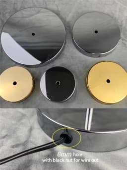 Table Lamp Base Floor Light Foot Plate Gold Chrome Thickened Circular Folded Edge Plate Lamp Accessories