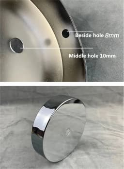 Table Lamp Base Floor Light Foot Plate Gold Chrome Thickened Circular Folded Edge Plate Lamp Accessories