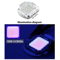 10W 20W 30W 50W 100W 395NM UV Ultra Violet High power LED for Aquarium