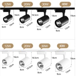 Set Led Track Light Dimmable 12W 20W Wall Lamp AC165-265V Spotlight Luxury Home Decor Track Lighting Fixture for Clothing Store