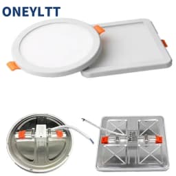 LED Panel Lights Ultra Thin Ceiling Downlight 50mm to 200mm Cut Hole Adjustable Panel Light AC85-265V Indoor Lighting Lamp