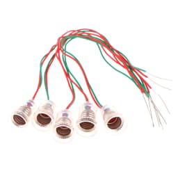 5PCS Universal E10 Lamp Holder With Wire Small Lampholder E10 Base Experiment Teaching Instrument Base E10 Lampholder Adapters