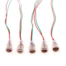 5PCS Universal E10 Lamp Holder With Wire Small Lampholder E10 Base Experiment Teaching Instrument Base E10 Lampholder Adapters