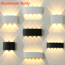 LED Wall Lamp Waterproof IP65 Aluminium Interior Wall Light For Bedroom Living Room Corridor Indoor Outdoor Lighting