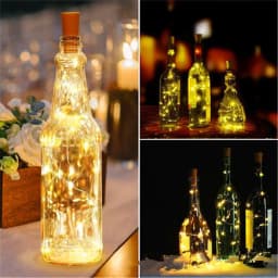 5/10/20PCS Battery Powered Cork Bottle Light 2m 20LED Light Bar Light Birthday Party Wine Bottle Stopper Light Bar With Battery
