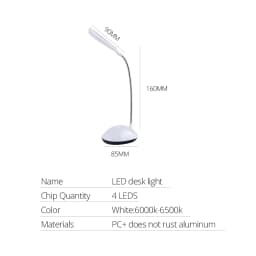 LED Desk Light Eye Protection Reading Lamp AAA Battery Powered Lamp Folding Creative Table Lamp For Reading Studying Bedroom