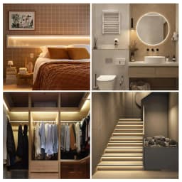 3mm 5mm 8mm PCB COB LED Strip 5V 12V 24V 320LEDs/m High Density RA90 Flexible COB LED Tape Ribbon Dimmable Linear Lighting
