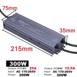 Lighting Transformer Waterproof Power Supply IP67 IP68 AC220V To DC 12V 24V LED Driver 100W 200W 300W 400W 500W Outdoor Adapter