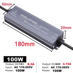 Lighting Transformer Waterproof Power Supply IP67 IP68 AC220V To DC 12V 24V LED Driver 100W 200W 300W 400W 500W Outdoor Adapter