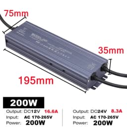 Lighting Transformer Waterproof Power Supply IP67 IP68 AC220V To DC 12V 24V LED Driver 100W 200W 300W 400W 500W Outdoor Adapter