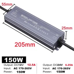 Lighting Transformer Waterproof Power Supply IP67 IP68 AC220V To DC 12V 24V LED Driver 100W 200W 300W 400W 500W Outdoor Adapter