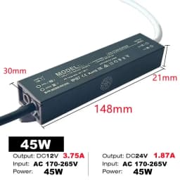Lighting Transformer Waterproof Power Supply IP67 IP68 AC220V To DC 12V 24V LED Driver 100W 200W 300W 400W 500W Outdoor Adapter