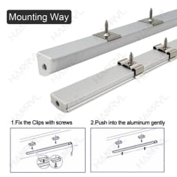 2-30 Pieces/Pack LED Aluminum Profile 0.5m/Piece U/V Shape Suitable For 8-12mm LED Light Strip Housing Channel Decor Materials