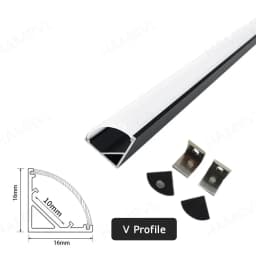 2-30 Pieces/Pack LED Aluminum Profile 0.5m/Piece U/V Shape Suitable For 8-12mm LED Light Strip Housing Channel Decor Materials