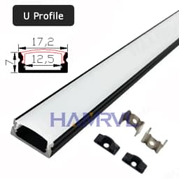 2-30 Pieces/Pack LED Aluminum Profile 0.5m/Piece U/V Shape Suitable For 8-12mm LED Light Strip Housing Channel Decor Materials