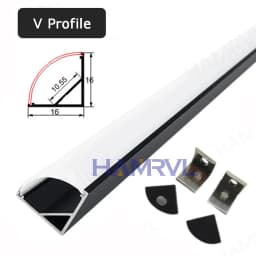 2-30 Pieces/Pack LED Aluminum Profile 0.5m/Piece U/V Shape Suitable For 8-12mm LED Light Strip Housing Channel Decor Materials