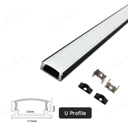 2-30 Pieces/Pack LED Aluminum Profile 0.5m/Piece U/V Shape Suitable For 8-12mm LED Light Strip Housing Channel Decor Materials