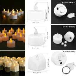 12/24Pcs Flameless LED Tea Lights Candles 100+ Hours Battery-Powered Tealight Candle for Party Wedding Birthday Home Decoration