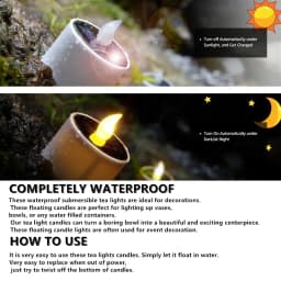 6PCS Solar Tea Light LED Candles Outdoor Waterproof Flameless Solar Tea Lights Rechargeable Candles for Party Garden Home Decor