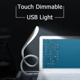 1Pc Mini Portable USB LED Light Touch Sensor Lights Dimmable Adjustable Bright Table Desk Lamp For Power Bank PC Laptop Notebook
