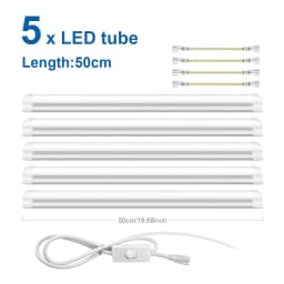 Supper Brightness 25W T8 LED Tube Light 50cm Aluminium Bar Lamp Bulbs 110V 220V Use in Kitchen Cabinet Warehouse Garage Lighting