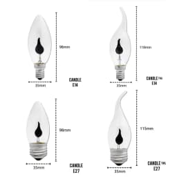 4PCS LED E14 E27 Edison Bulb Candle Light Bulb Flame Effect Bulb AC220V Decor Lighting Ampoule Candle Bulb Bedside Lamp