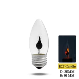 4PCS LED E14 E27 Edison Bulb Candle Light Bulb Flame Effect Bulb AC220V Decor Lighting Ampoule Candle Bulb Bedside Lamp