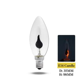 4PCS LED E14 E27 Edison Bulb Candle Light Bulb Flame Effect Bulb AC220V Decor Lighting Ampoule Candle Bulb Bedside Lamp