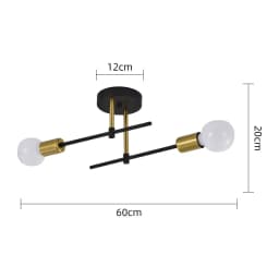 Nordic Simple Living Room Ceiling Light 2 Lamps Modern Long Iron Arm Ceiling Light for Bedroom Dining Room Kitchen E27 AC85-265v
