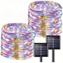 2PCS 32M Solar LED Outdoor Light Festoon Waterproof Garden Fairy String Lamp Christmas Garland Yard Decor