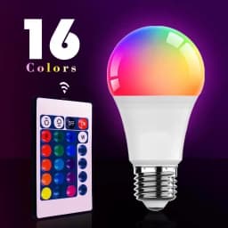 LED RGB Light Bulb AC 220V 230V E27 Lampas LED 7W IR Remote Control Changeable Colorful RGBW Led Lamp Spotlight Bulb