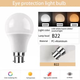 10PCS E27 E14 B22LED Bulb AC220V 3W 6W 9W 12W 15W 18W 20W 6500K/4000K/3000K LED Light Bulb Suitable for Living Room Home Indoor