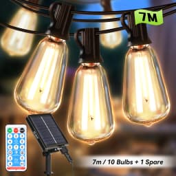 Outdoor Solar LED String Lights Remote Control Camping Tent Waterproof Fairy Lights Pergola Garden Solar String Light Decoration