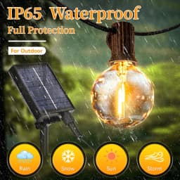 Outdoor Solar LED String Lights Remote Control Camping Tent Waterproof Fairy Lights Pergola Garden Solar String Light Decoration