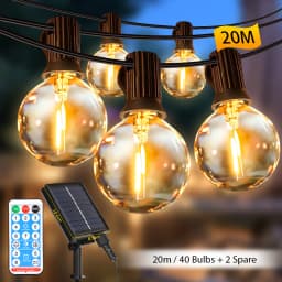 Outdoor Solar LED String Lights Remote Control Camping Tent Waterproof Fairy Lights Pergola Garden Solar String Light Decoration