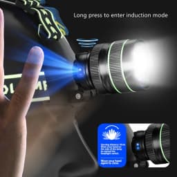 High Power Spotlight Long Range LED Headlamp Headlight Type-C USB Rechargeable Wave Hand Induction Head Flashlight For Camping
