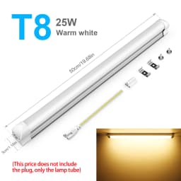 T5/T8 Led Tube Light 15W/25W Aluminium Bar Lamp 50CM 2835LEDs Ceiling Wall Lamps for Indoor Workbench Warehouse Garage Lighting