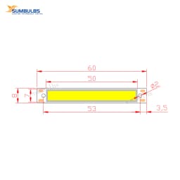 SUMBULBS Hot Sale 3V 3.7V DC 60mm 8mm LED Strip 1.5W 3W Warm Cold White Blue Red COB Light Source for DIY Bicycle Work Lamp