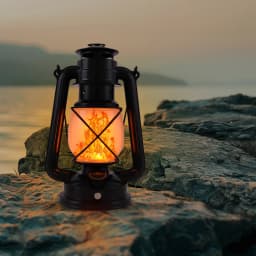 USB Rechargeable Led Camping Portable Flame Retro Lantern, 3 Lighting Modes, Suitable for Outdoor Tabletop Camping Tent Lighting.