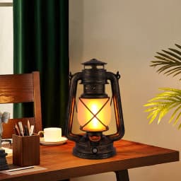 USB Rechargeable Led Camping Portable Flame Retro Lantern, 3 Lighting Modes, Suitable for Outdoor Tabletop Camping Tent Lighting.