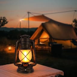USB Rechargeable Led Camping Portable Flame Retro Lantern, 3 Lighting Modes, Suitable for Outdoor Tabletop Camping Tent Lighting.